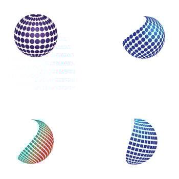 3D digital globe logo design. icon vector illustration. This logo is suitable for global company  world technologies and media and publicity agencies