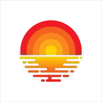 beach logo design vector template