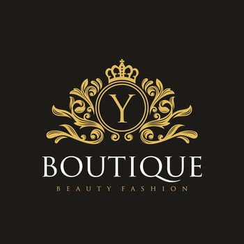 Floral Heraldic Luxury circle Logo template in vector for Restaurant, Royalty, Boutique, Cafe, Hotel, Jewelry, Fashion and other vector illustration