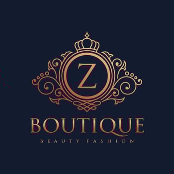 Floral Heraldic Luxury circle Logo template in vector for Restaurant, Royalty, Boutique, Cafe, Hotel, Jewelry, Fashion and other vector illustration