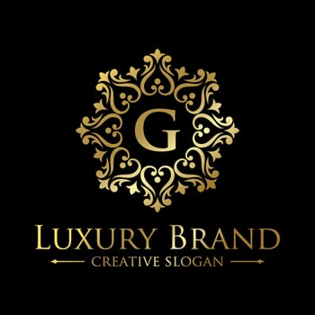 Floral Heraldic Luxury circle Logo template in vector for Restaurant, Royalty, Boutique, Cafe, Hotel, Jewelry, Fashion and other vector illustration