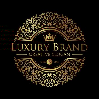 Floral Heraldic Luxury circle Logo template in vector for Restaurant, Royalty, Boutique, Cafe, Hotel, Jewelry, Fashion and other vector illustration