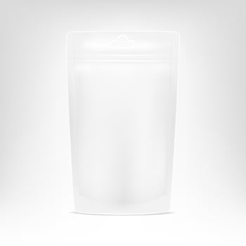 realistic zipper snack pouch isolated on white background vector