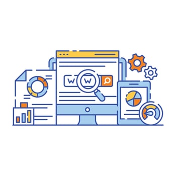 Illustration vector design of data mining.