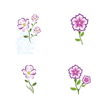 Flower beauty spa logo vector illustration