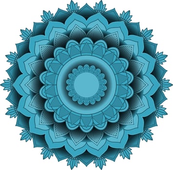 Vintage mandala with thin lines vector
