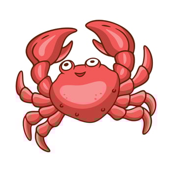 cartoon illustration crab vector