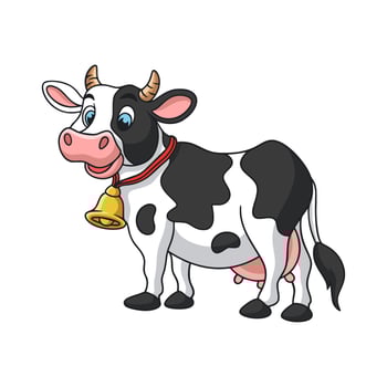 cartoon illustration cool cow vector