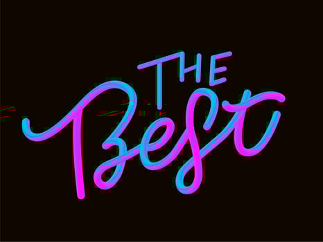 The Best Hand drawn lettering card with heart. The inscription Perfect design for greeting cards, posters, T-shirts, banners, print invitations. vector