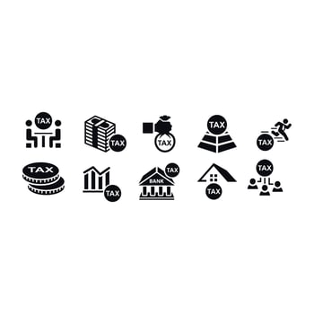 tax icons vector design