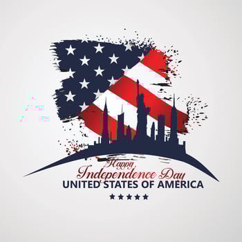 Fourth of July Independence Day, Vector illustration for greeting card and other users