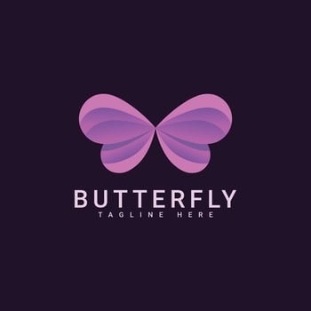 Beautiful Flying Butterfly Beauty Logo Design Vector