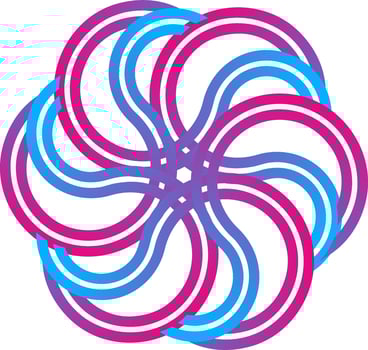 Design round logo element. Abstract wave vector template set. Chinese knots icon.