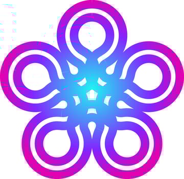 Design round logo element. Abstract wave vector template set. Chinese knots icon.