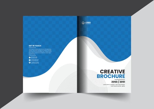 Corporate brochure company profile brochure annual report booklet business proposal cover page layout concept design vector