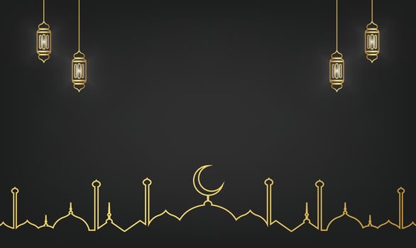 Realistic ramadan kareem flat eid al-fitr illustration mubarak wallpaper hari raya aidilfitri vector