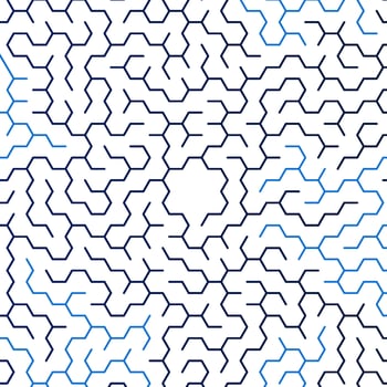 Blue abstract background with hexagonal pattern vector