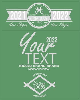 typography logo concept design with stripes vector