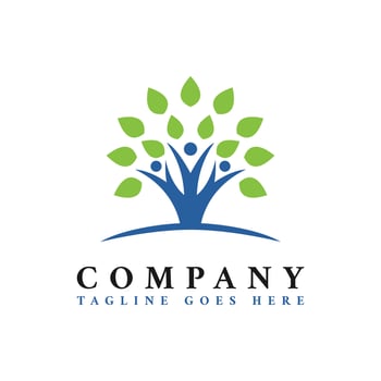 Health Care People Tree Community Logo Design vector