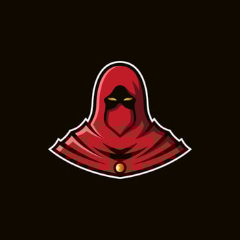 assassin illustration for esports logo design vector