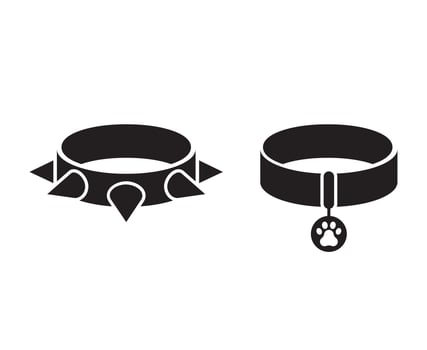 pet collar for dog or cat vector icon