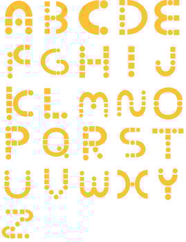 A-Z Alphabet design for Title, Header, Lettering, Logo vector