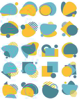 Modern shape element for logo design vector