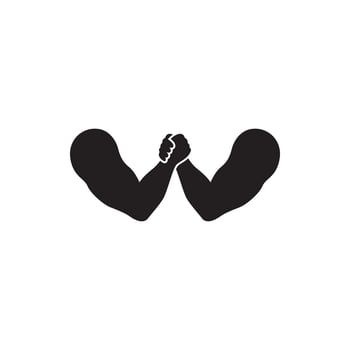 arm wrestling vector icon