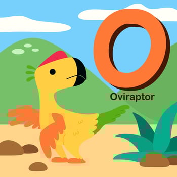 Cute cartoon illustrations with Dinosaur 26 Alphabet vector
