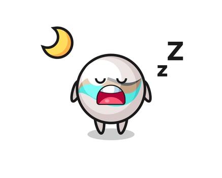 marble toy character illustration sleeping at night vector