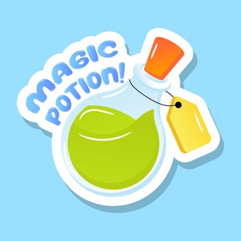 Magic potion, flat design vector