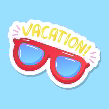 A flat goggles sticker vector