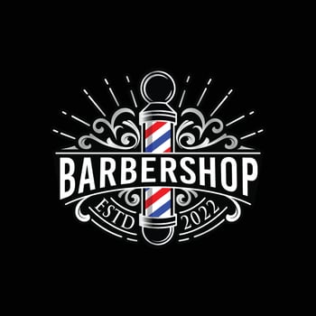Vintage barbershop vector logo template