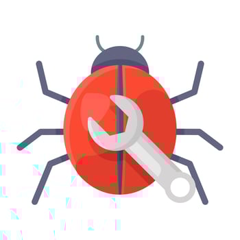 Modern style icon of bug fixing, editable vector