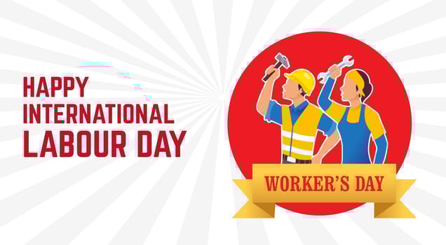 Happy international Labour day vector illustration