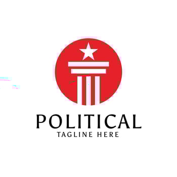 Political capitol logo design vector
