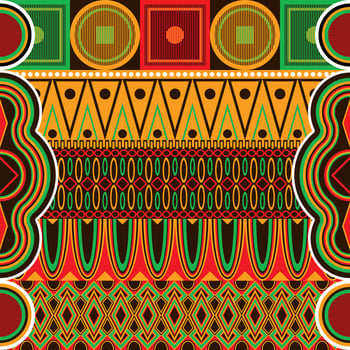 Pan African Color Seamless Pattern vector
