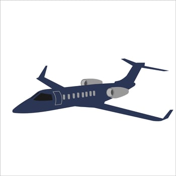 luxury private jet transportation vector