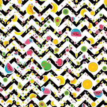 Painted Berries Summer Fruits Mix Seamless Pattern vector