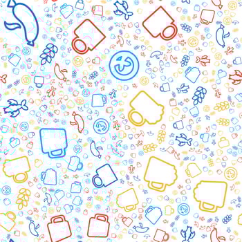 Oktoberfest Seamless Pattern With Drink and Food vector
