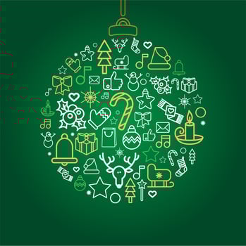 Merry Christmas greeting card vector