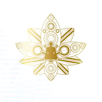 Yoga and Meditation Label Design, Lotus Template vector