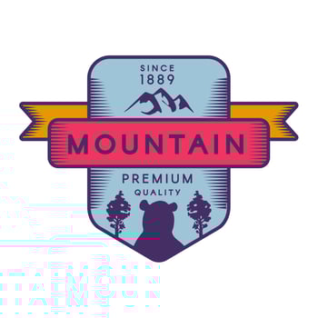 Mountain vector logo template