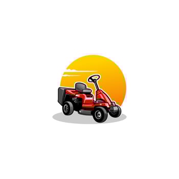 lawn mower isolated logo vector