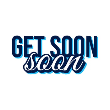 Get well soon unwell healthy sick good wishes greeting text web banner design vector