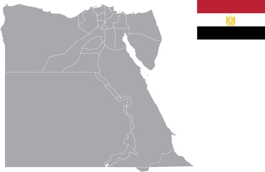 Egypt map. Egypt flag. flat icon symbol vector illustration