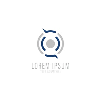 Circle abstract logo icon vector template.