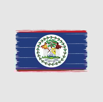 Belize Flag Brush. National Flag vector