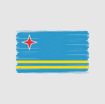 Aruba Flag Brush. National Flag vector