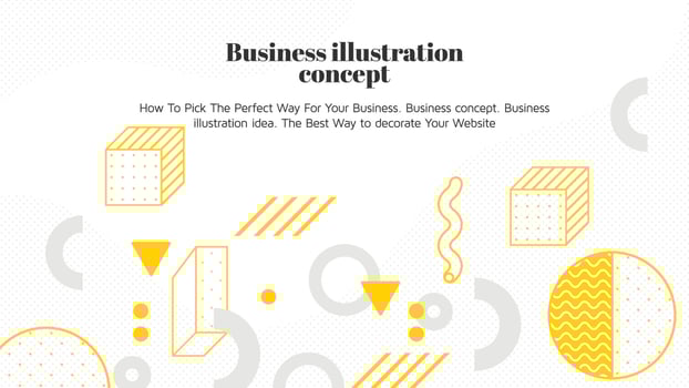 Vector landing page with abstract shapes